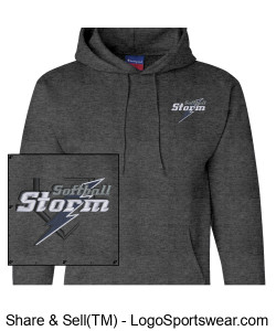 Champion Adult Powerblend Hooded Sweatshirt Design Zoom